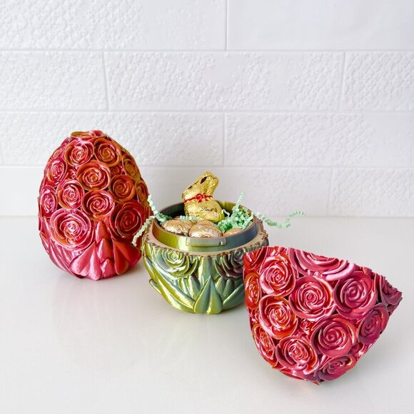 Large Rose-Covered Easter Eggs – Handcrafted Party Favors, Spring Decor, Wedding - Picture 12 of 12